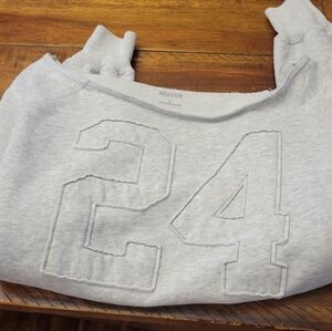 Hollister Light Gray Sweatshirt with Number Design